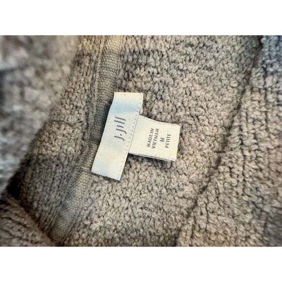 🩶 J.Jill Cowl Neck Chunky Knit Sweater • MP (Medium Petite) • Light Grey 🤍✨ - Picture 6 of 7